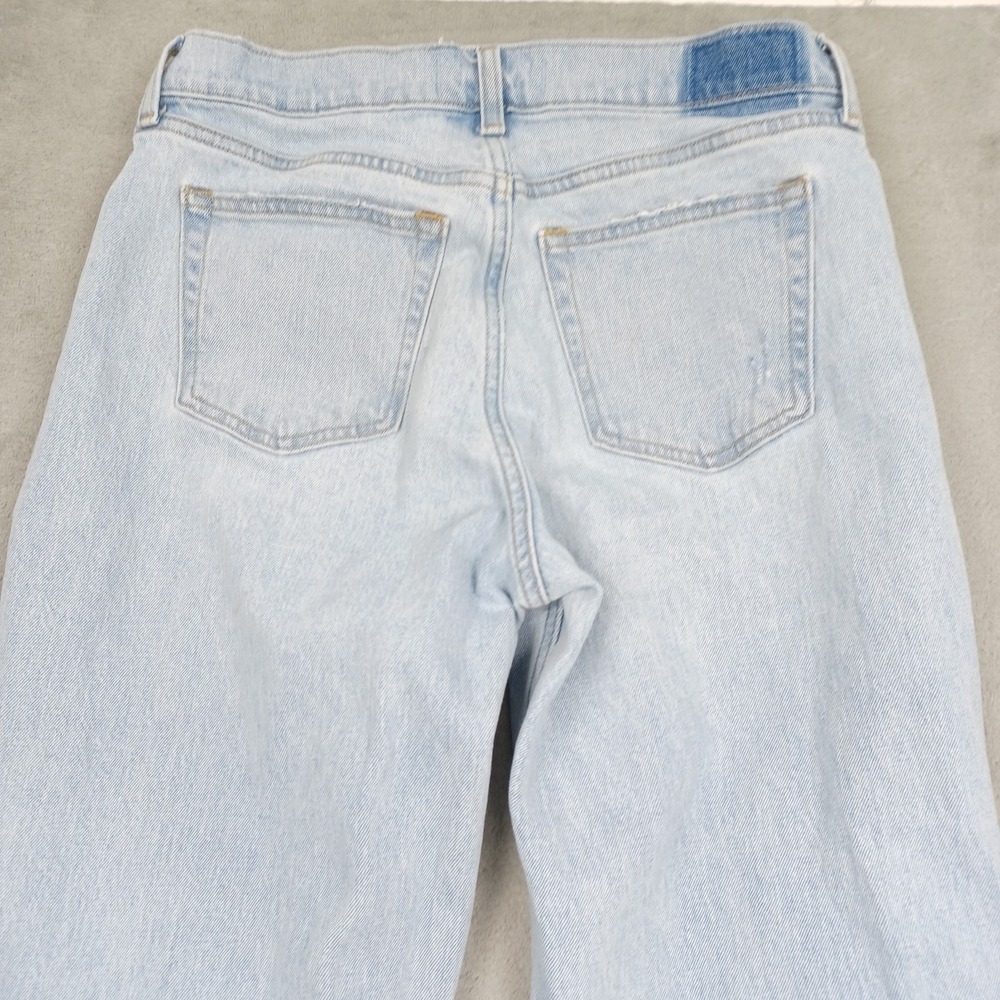 Abercrombie Fitch Jeans Womens 27 Blue Denim Baggy Low Rise Distressed - Picture 6 of 9